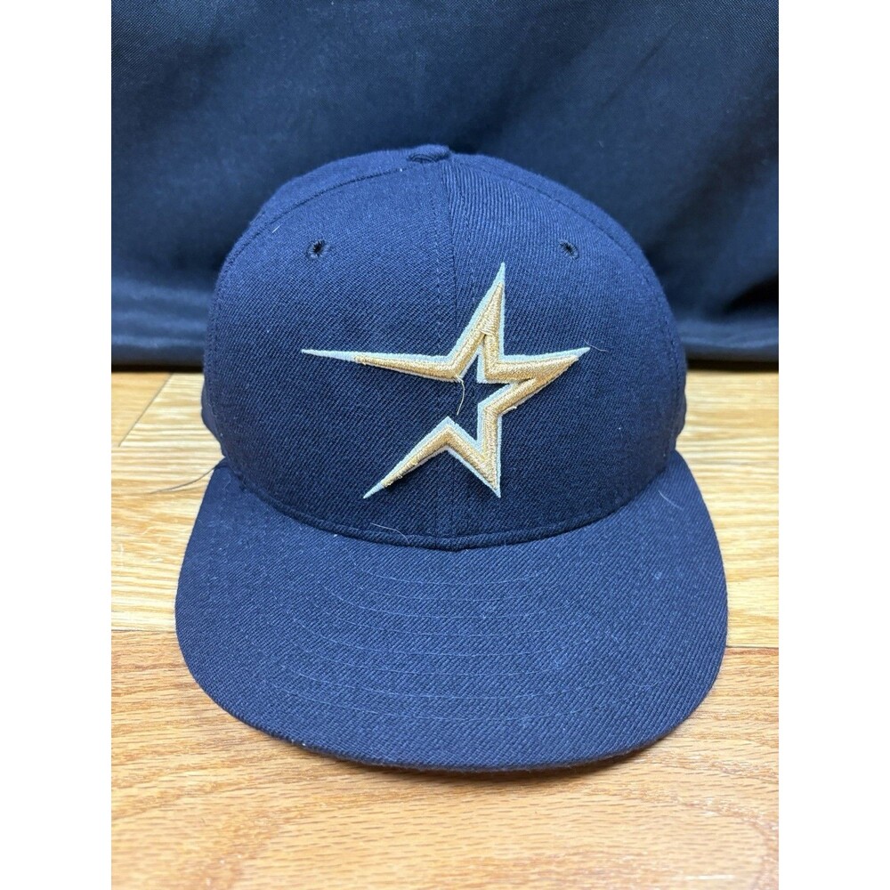 Vintage Houston Astros New Era 5950 Hat Cap Diamond Collection 7 Wool Navy USA